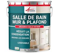 Peinture Salle de Bain Anti-Condensation Mur Plafond 10 L Telegris 4 | Anti-Condensation, Limite les Moisissures, Lessivable, Murs et Plafonds, Salle de Bain, Mat - Arcane Industries
