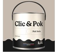 Peinture Satinée - POK - Lin Médium - 2,5L - 16 Coloris Disponibles - Intérieur