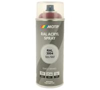 PEINTURE SECHAGE RAPIDE RAL ACRYL RAL3004 BRILLANT AEROSOL 400ML MOTIP