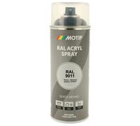 PEINTURE SECHAGE RAPIDE RAL ACRYL RAL9011 BRILLANT AEROSOL 400ML MOTIP