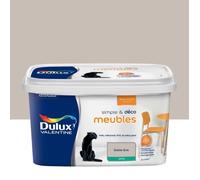 Dulux Valentine Simple & Déco Peinture intérieure de Rénovation - Pour vos meubles en bois, mélaminé, PVC, métal peint - Couleur : Sable Gris Satin - 2L - 5330471