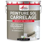 Peinture Sol Carrelage - Résine Carrelage - ARCAPOXY SOL CARRELAGE - 2.5 kg (jusqu'à 12.5 m² en 2 couches) Noir foncé RAL 9005