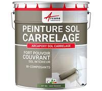 Peinture Sol Carrelage Résine Époxy - ARCAPOXY 1 kg Vert Réséda | Résine Époxy Sols Carrelés, sans sous-Couche, Imperméabilise, Résiste aux Chocs, Taches et Chaleur - Arcane Industries
