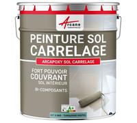 Peinture Sol Carrelage Résine Époxy - ARCAPOXY 2.5 kg (jusqu'à 12.5 m² en 2 couches) Turquoise Pastel - RAL 6034