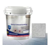 Peinture Sol Époxy - Revêtement Autonivelant | Effet Marbre Haute Brillance, Antidérapant Résistant Usure, Fausse Imitation Pierre, Sable Coloré, Pour Atelier, Garage, Domicile, Dalle Béton Ciment Int