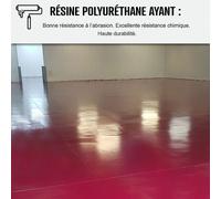 Peinture sol extérieur intérieur pour béton haute résistance non jaunissante SOLTHANE Rouge vin ral 3005 kit de 25 kg