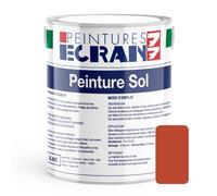 Peinture sol professionnelle, satin, peinture opacifiante, sans odeur, protège, décore, intérieur 5 litres Rouge (RAL 3013)