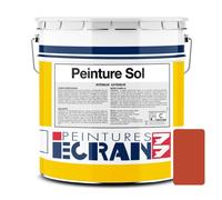 Peinture sol professionnelle, satin, peinture opacifiante, sans odeur, protège, décore, intérieur, extérieur, HydroSol ECRAN 77 15 litres Rouge (RAL 3013)