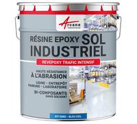 PEINTURE SOL - Résine Epoxy : REVEPOXY TRAFIC INTENSIF - 25 kg (jusqu'à 50 m² en 2 couches) Bleu Ciel - RAL 5015