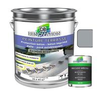 PEINTURE SOL TERRASSE DB-220 5KG Gris fenêtre - Pour béton, pavé - Forte protection extérieure UV - Haute imperméabilité