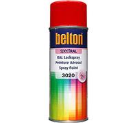 Peinture SpectRAL Belton - Bombe Aérosol Spray de Peinture Toutes Surfaces - RAL 3020 Rouge Signalisation - 400 ml - Ref. 324056