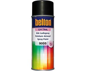 Peinture SpectRAL Belton - Bombe Aérosol Spray de Peinture Toutes Surfaces - RAL 9005 Noir Foncé Satiné - 400 ml - Ref. 324311
