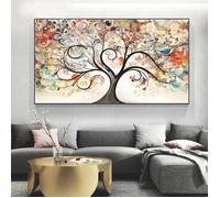 Peinture sur toile affiches et impressions arbre de vie photos d'art mural pour salon chambre décoration 60x120 cm sans cadre