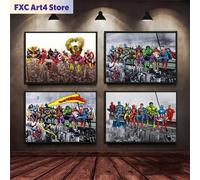 Peinture sur toile sans cadre Marvel Avengers Super Hero, affiche de film Spider-Man Hulk, art mural, décoration de chambre d'enfant, cadeau S81-A