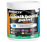 Peinture Tableau Noir Mate Noire Pour Bricolage Intérieur Sur Tous Supports | 1L Revêtement Acrylique Facile À Appliquer Au Pinceau, Convient Au Bois, Métal, Meubles, Murs Et Artisanat, Couvre 6-8㎡
