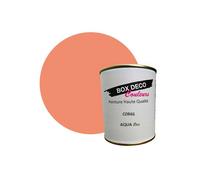 PEINTURE Teinte Rose Corail meuble bois intérieur à base d’acrylique aspect mat Aqua Bois - 750 ml - 9 m²
