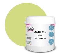 PEINTURE Teinte Vert Anis murale acrylique aspect satin Aqua Déco - 2,5 L - 25m