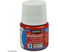 Pebeo Peinture Setacolor métallique - Rouge passion - 45 ml