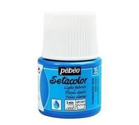 Peinture tissu - PéBéo - Setacolor - Bleu fluo - 45 ml - Finition mate