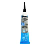 Peinture tissu Setacolor 3D Glitter Poudre d'argent 20ml Pebeo