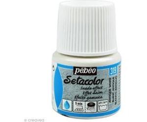 Peinture tissu Setacolor Pébéo - Effet Daim Opaque - 45 ml Blanc G