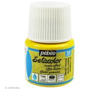 Peinture Tissu Setacolor Pébéo - Effet Daim Opaque - 45 Ml Setacolor Daim Jaune Lumière, Pour Peindre Vos Tissus : - Quantité : 45