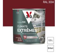 Peinture fer Climat Extrême brillant 0,5L (teinte au choix) V33 - Ton: Rouge basque
