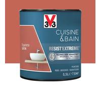 Peinture V33 Cuisine & Bain Resist'Extreme Satin Espelette 0,5 L