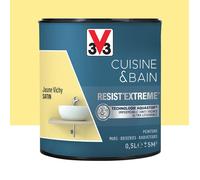 Peinture V33 Cuisine & Bain Resist'Extreme Satin Jaune Vichy 0,5 L