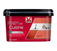 Peinture - V33 - Rénovation cuisine - Espelette satin - 2L - Haute résistance
