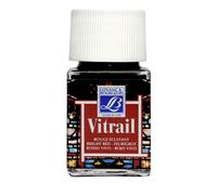 Lefranc & Bourgeois, Vitrail glass paint, translucent and ageing resistant., Feurigrot, Glasmalfarbe - 50ml Topf