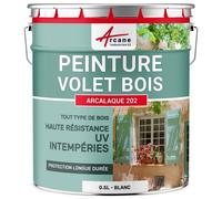 Peinture volet bois extérieur couleur Blanc - RAL 9003 0.5 L