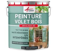 Peinture volet bois extérieur couleur Gris Anthracite - RAL 7016 0.5 L