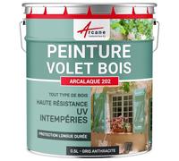 Peinture volet bois extérieur couleur Gris Anthracite - RAL 7016 0.5 L