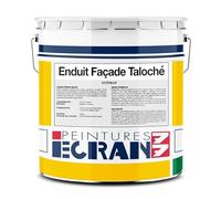Peintures Daniel Enduit façade taloché hydrofuge, protection mur extérieur, renforce les murs, masque les défauts, prêt à l'emploi ECRAN 77 25 Kg