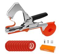 PEIZHIYC Pince à lier pour plantes, relieuse de plantes avec 10 bandes de plantes et 10 000 clous - Machine de reliure manuelle pour vignoble, tomates, concombres, agriculture