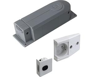 PEKA 100.1170.02 Système d'ouverture Push to-Open eTouch+, ouvre-porte automatique pour armoire haute standard, plastique gris, argent