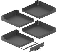 Peka Kit de tablettes à accrocher Liro 450 Liro Magic Corner Comfort - fond armoire à pharmacie, tôle d'acier revêtue par poudre anthracite 6 pcs.