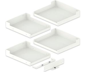 Peka Kit de tablettes à accrocher Liro 600 Liro Magic Corner Comfort - fond armoire à pharmacie, tôle d'acier revêtue par poudre blanc 6 pcs.