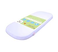 PEKITAS Matelas ovale respirant Navicella Moises Landau 70 x 37 x 5 cm Doublure 100% coton blanc rigide
