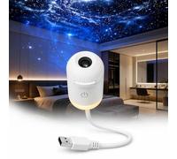 PEKJDS Projecteur Veilleuse Galaxy 2 en 1, Projecteur Ciel Étoilé USB avec 3 Films de Projection, Lampe Étoilée 360° Réglable avec Luminosité Ajustable pour Chambre (12 Projection Films)