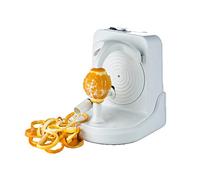 Pelamatic - Éplucheur Électrique Domestica | Épluche Fruits et Légumes Automatique | Pour Pommes de Terre, Oranges, Kiwis | Plastique Durable, Bras Adaptable, Orange, Acier Inoxydable