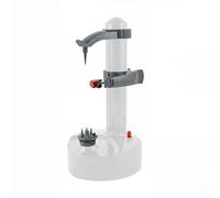 Pelamatic - Éplucheur Électrique | Lame Inox Durable | Base Antidérapante | Facile à Nettoyer | Éplucheur Fruits et Légumes | Économe Electrique, Blanc, Acier Inoxydable, Plastique