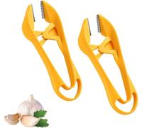 Pèle-ail manuel type pince à mâchoires dentelées - Compact, antidérapant et durable