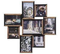 Pêle-mêle en MDF 8 photos gamme Arthur - Longueur 48,3 cm x Hauteur 48,3 cm - Beige et noir