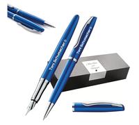 pelican Pelikan Set d'écriture Jazz® Noble Elegance K/P36 Stylo à Bille et Stylo Plume avec Cadeau gravé - Stylos Uniques avec nom - Cadeaux personnalisés (Bleu Saphir)