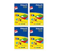 Pelikan 137935 Lot de 10 feuilles de papier brillant caoutchouté, Glanzpapier | gummiert farbig, 1