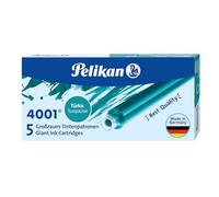 Pelikan - Cartouches d'encre grand réservoir 4001 GTP/5 - Turquoise - Lot de 5