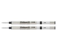 Pelikan 338 Recharge pour stylo roller Pointe fine Noir Lot de 2