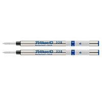 Pelikan 338 Recharge pour stylo roller Pointe moyenne Bleu Lot de 2